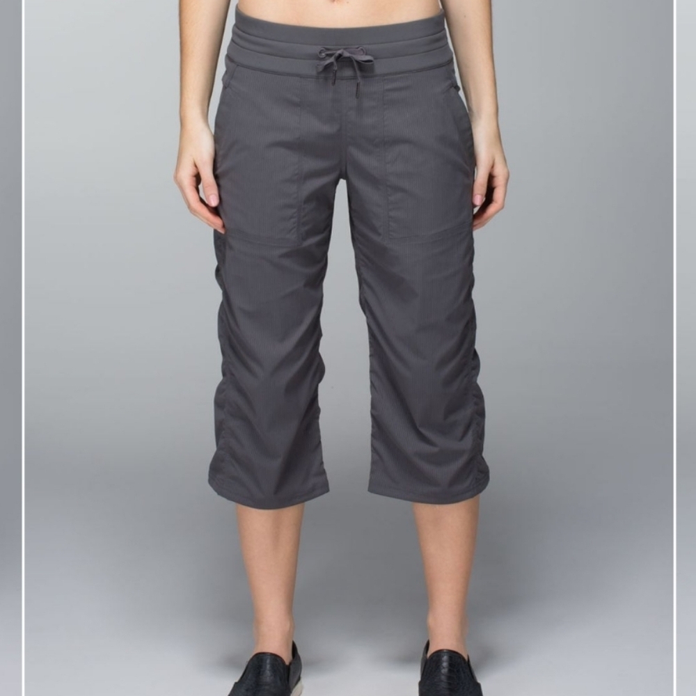 lululemon athletica Gray Cropped Drawstring Pants